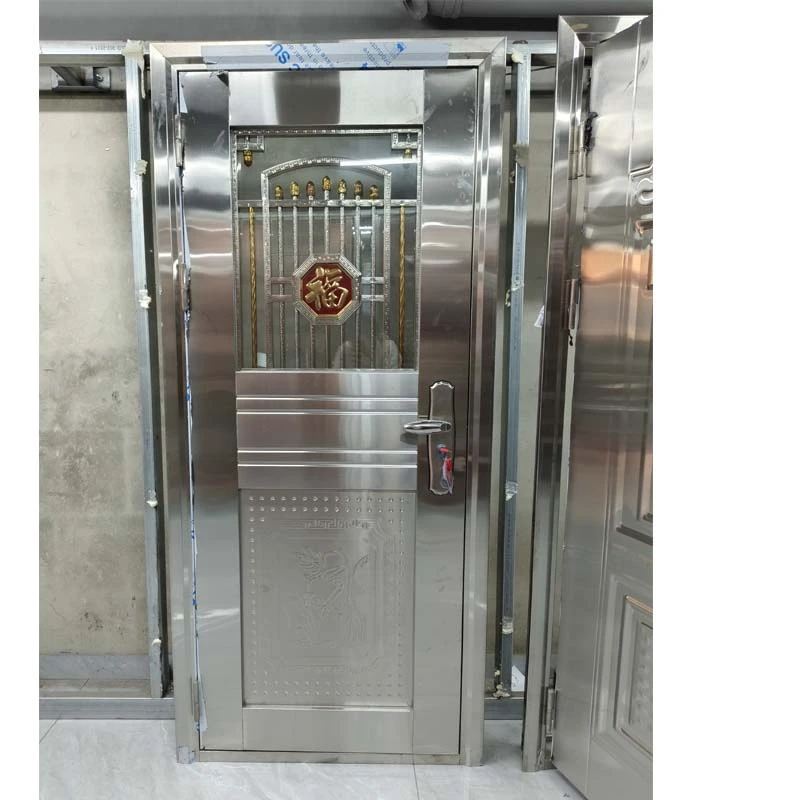 包邮201加厚极窄包边不锈钢半玻拼接门阳台门过道门出租屋防盗门