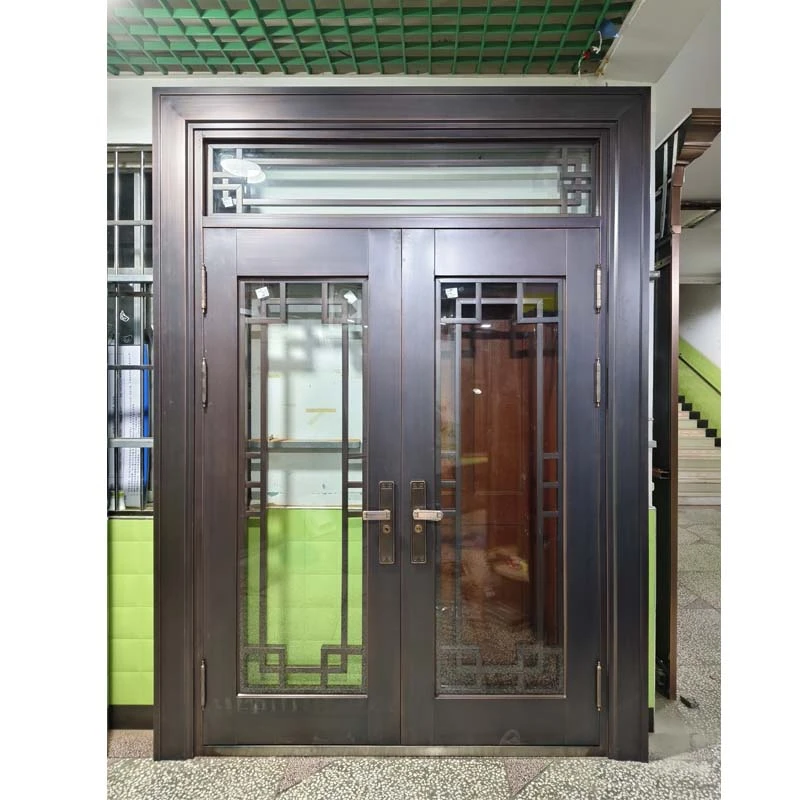 铜门别墅豪华大门真铜高端大气庭院门防盗门镀铜双开门定制包邮