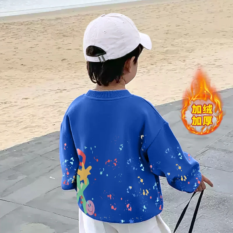 【加绒/ 不加绒】2024新款儿童装洋气时髦打底上衣加绒加厚休闲韩版