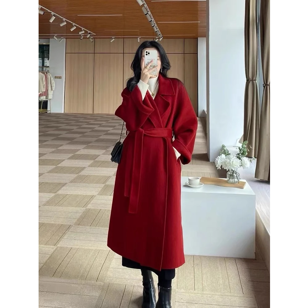 【201-400】双面羊毛大衣春秋宽松加厚长款直播专用请勿乱拍