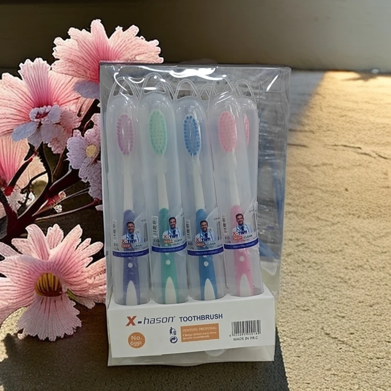 贝菲玛 12支装独立包装 高品质软毛牙刷家用柔软洁齿细丝护龈牙刷