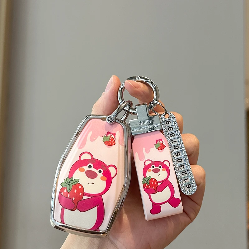 适用吉利熊猫mini钥匙套迷你骑士卡丁博越s1远景x3壳车扣女耐力熊