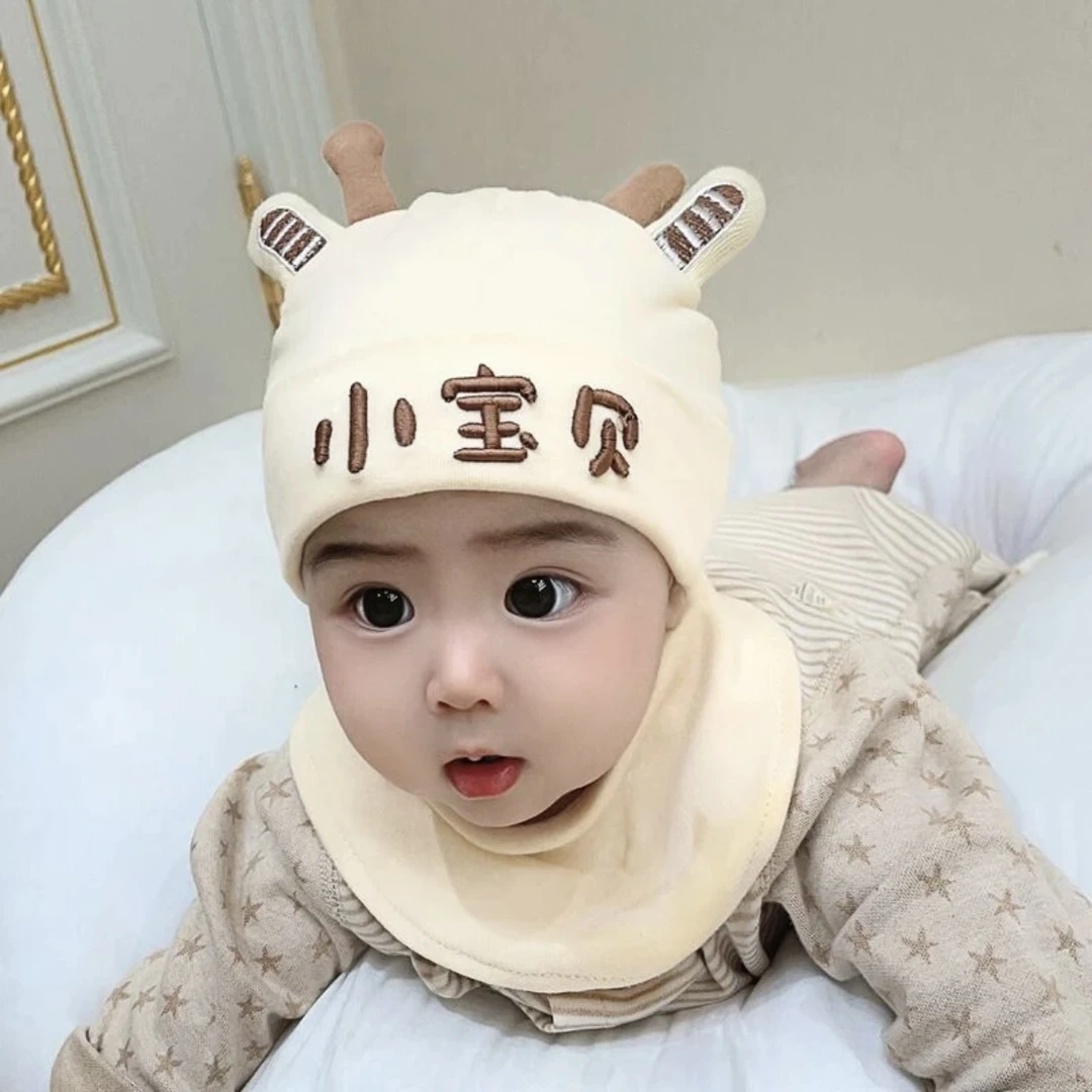 婴儿薄款帽子春秋冬季婴幼儿初生男宝宝棉质胎帽新生儿可爱套头帽