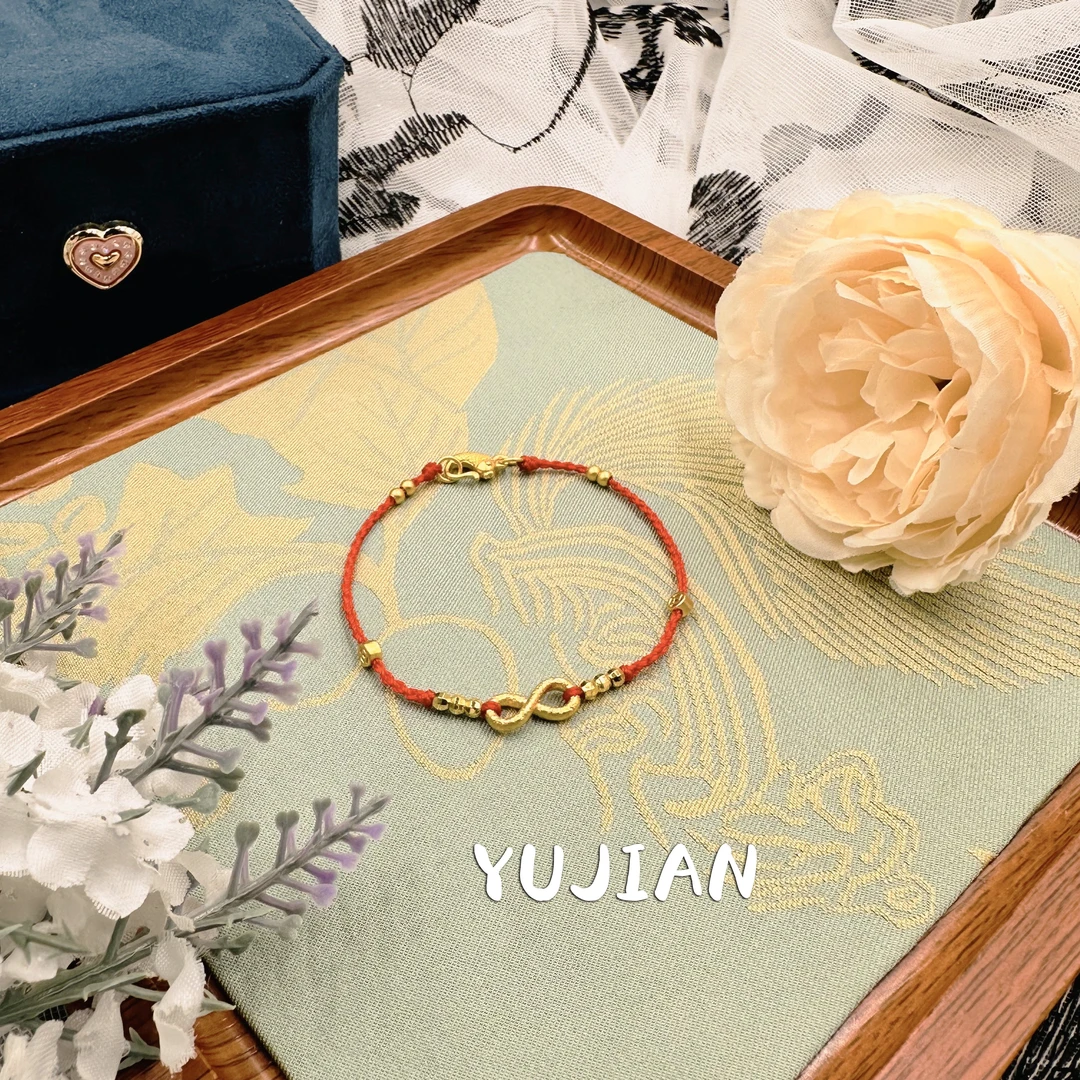 铜合金脚链 【虞见吖吖】定制款脚链手工轻奢时尚编绳G6001