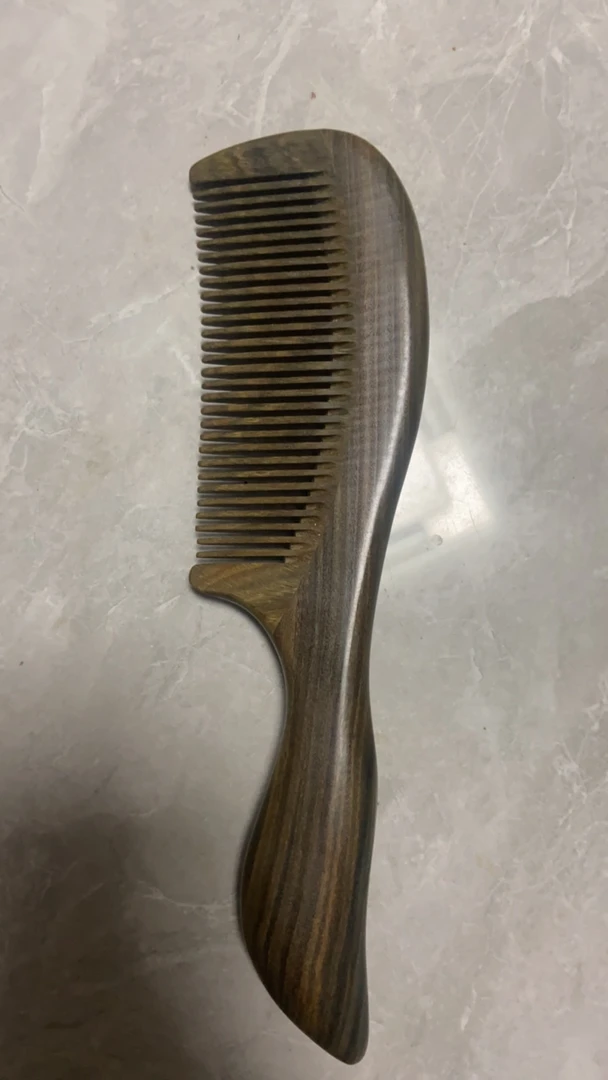 绿檀拼接细齿梳，颜色已实物为准双面防脱家用便携木梳子