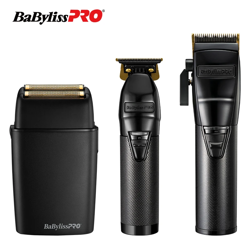 BABYLISS PRO芭比丽丝黑发师雕刻电推剪油头造型刻痕理发器推白