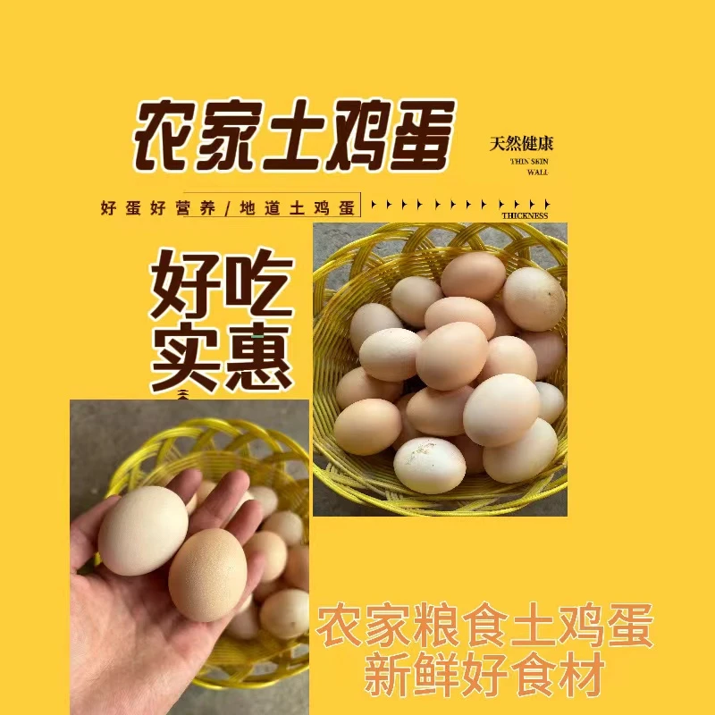 [破损包赔]农家散养新鲜土鸡蛋24枚营养健康天然实惠散养土鸡蛋