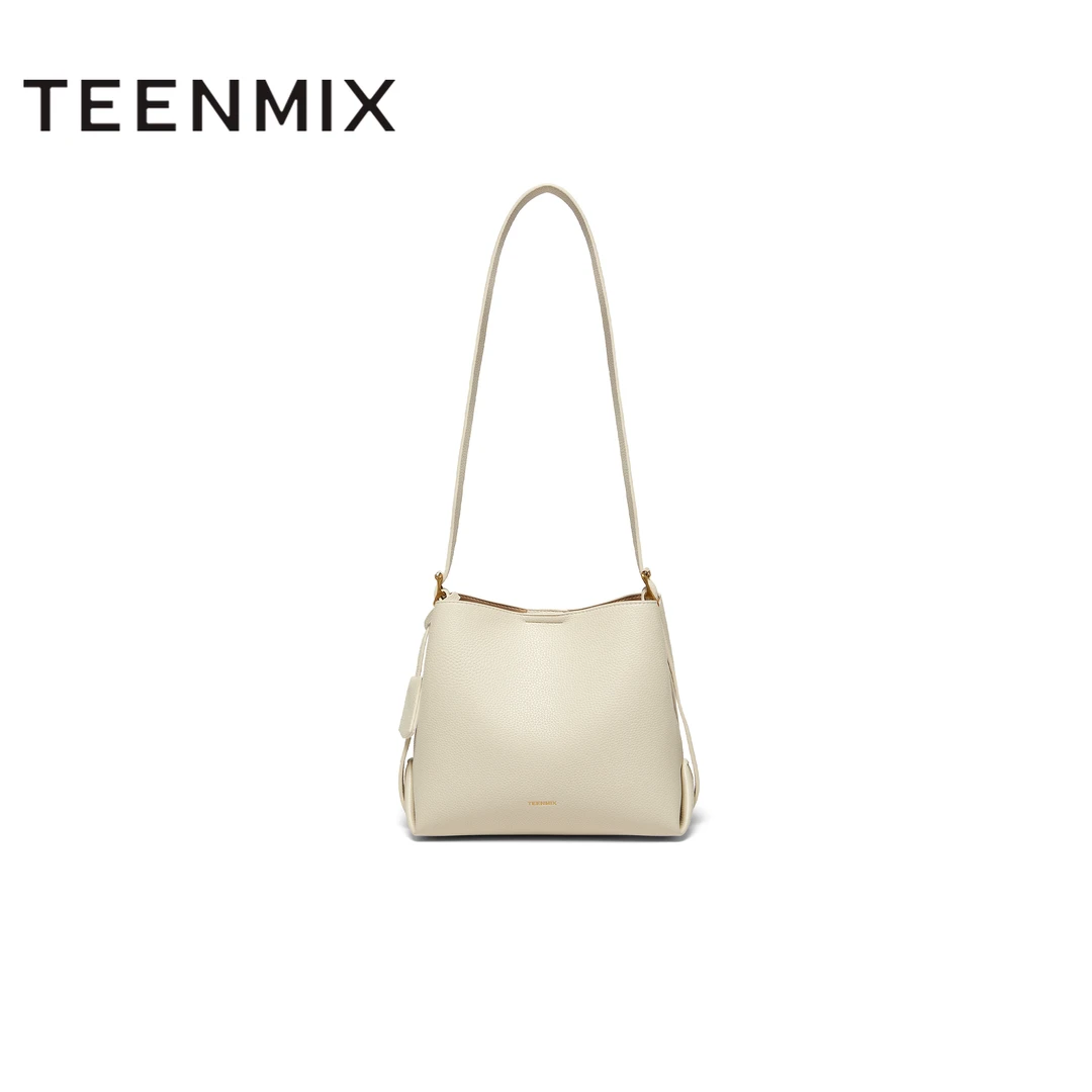 Teenmix/天美意新简约复古时尚日常通勤百搭小众女斜挎包X2922CX4