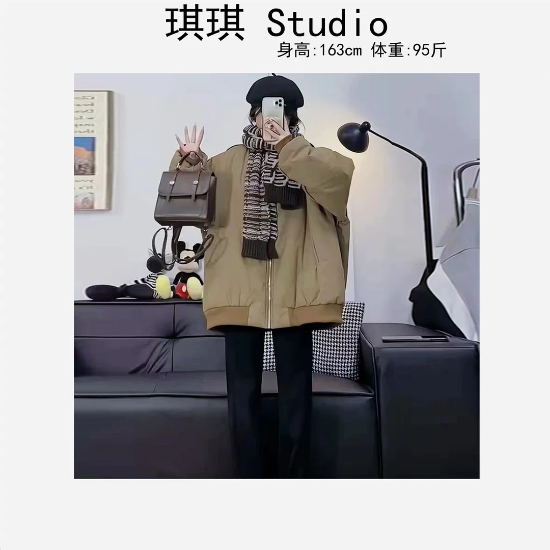 秋冬季新款潮流气质时尚简约基础宽松显瘦减龄百搭棉衣外套9239-G