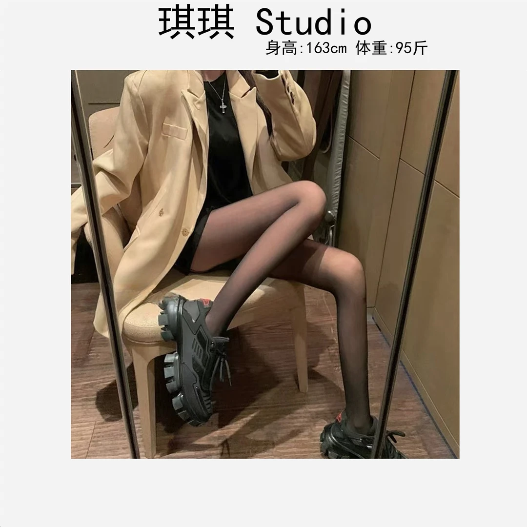 2024秋冬季新款加厚美腿丝滑200g幂氏黑丝水光袜光腿神器打底裤-M