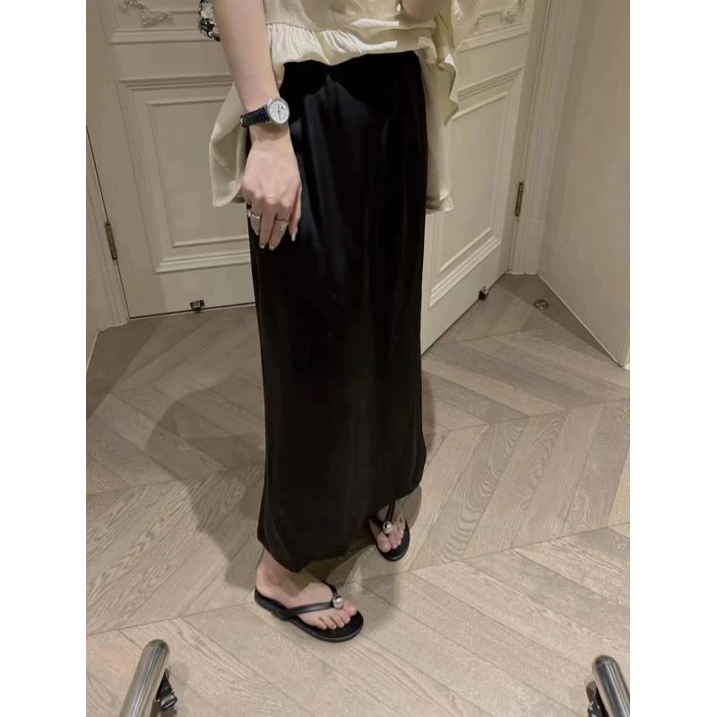 2024春夏季简约气质轻奢高级感贵妇时尚气质宽松显瘦半身裙6015-M