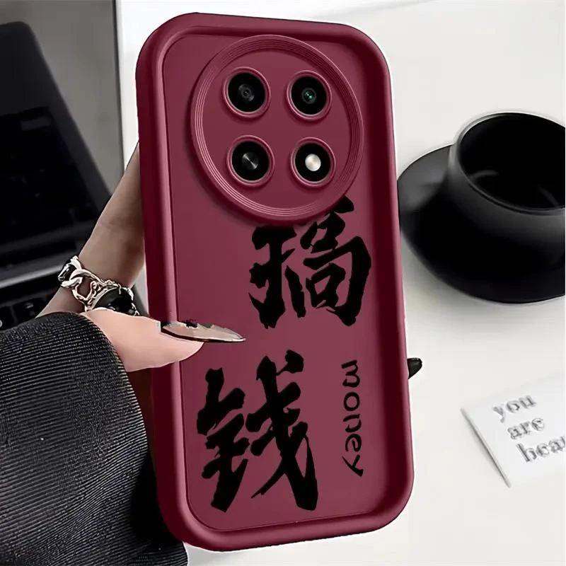 搞钱文字oppoa2pro手机壳全包高级感硅胶新款简约保护套防摔软壳