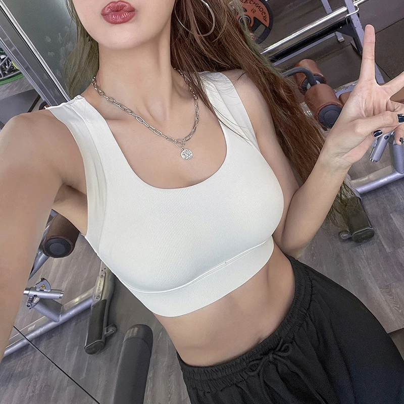 TEETKE高强度运动内衣女一体式防震瑜伽背心定型专业跑步文胸夏季