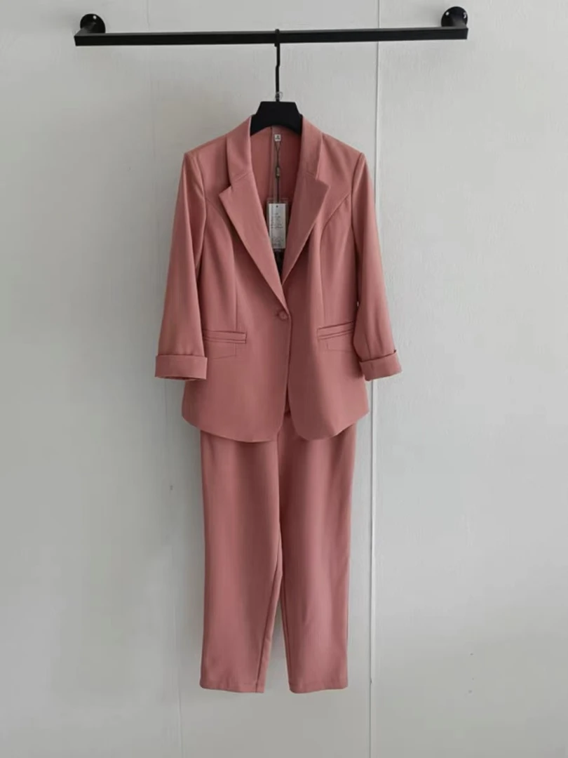 【JX016】24春秋新款时尚套装两件套女西装外套套装