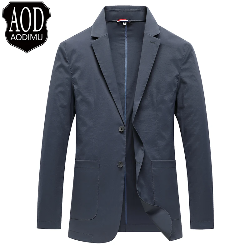 奥蒂慕男士西服2025新款高级休闲西装外套男上衣春秋商务薄款男装