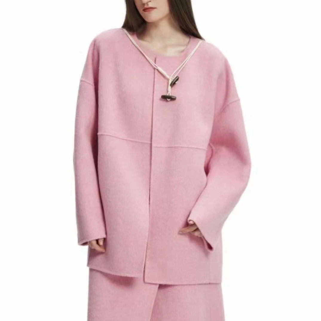 NO退NO换｜AUBRUINO ｜设计师品牌时尚百搭双面呢长外套 FW23新款
