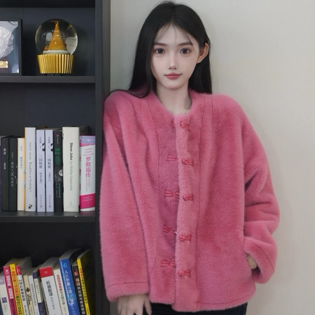 【新中式国风】原创设计师秋冬宽松上衣女外套新中式手工盘扣