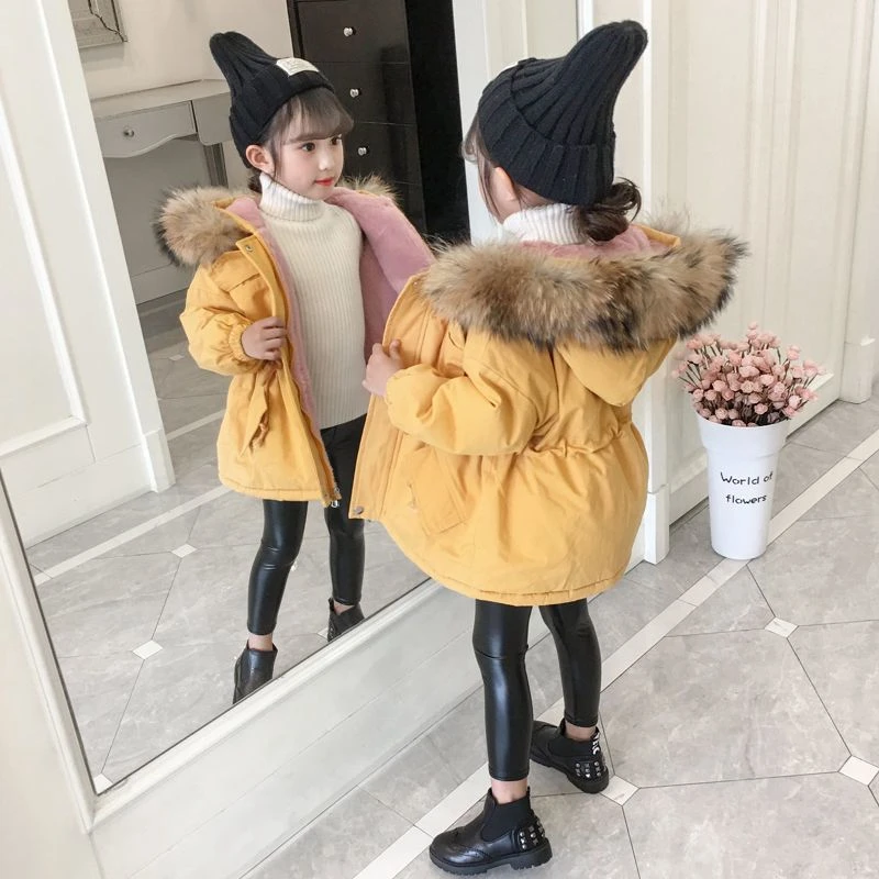 2023新款女童棉衣秋冬装宝宝加绒加厚棉服儿童派克服洋气外套棉袄
