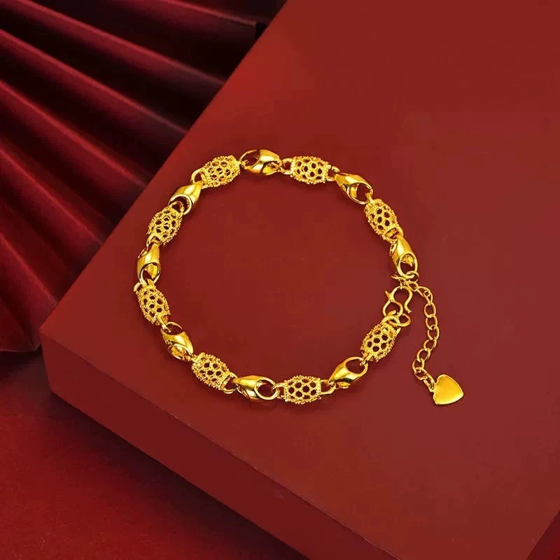 铜合金手链 手工百搭气质轻奢时尚经典金色精美可调节素款 Y069