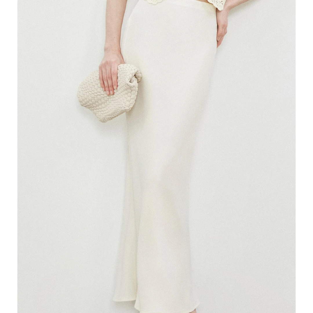 【缦与】双面凉感乱麻醋酸/灵动摇曳法式45°斜裁双版本鱼尾长短半裙