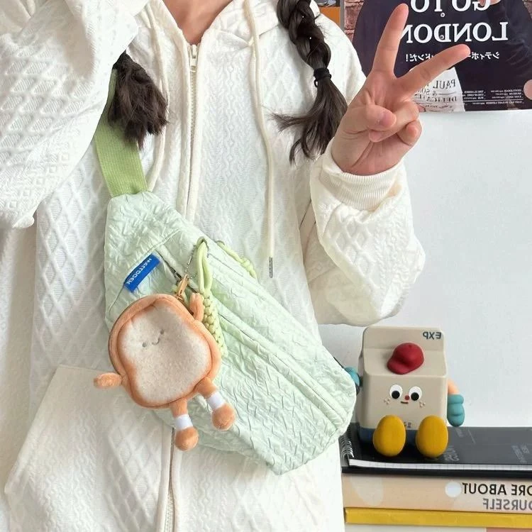 2023新款可爱软妹包百搭大容量饺子包高颜值学生小清新斜挎单肩包