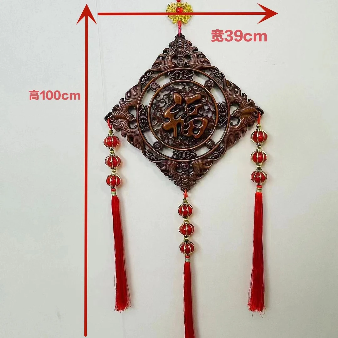 100*39cm 中国结 香樟木玄关客厅家居装饰画