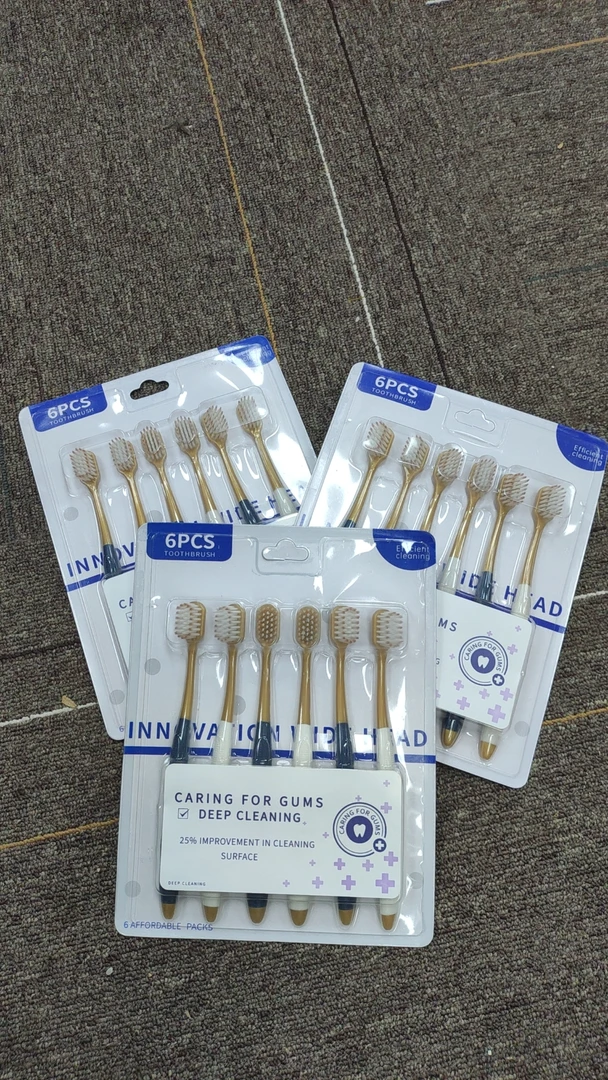 牙刷6支装男女通用旅行牙刷