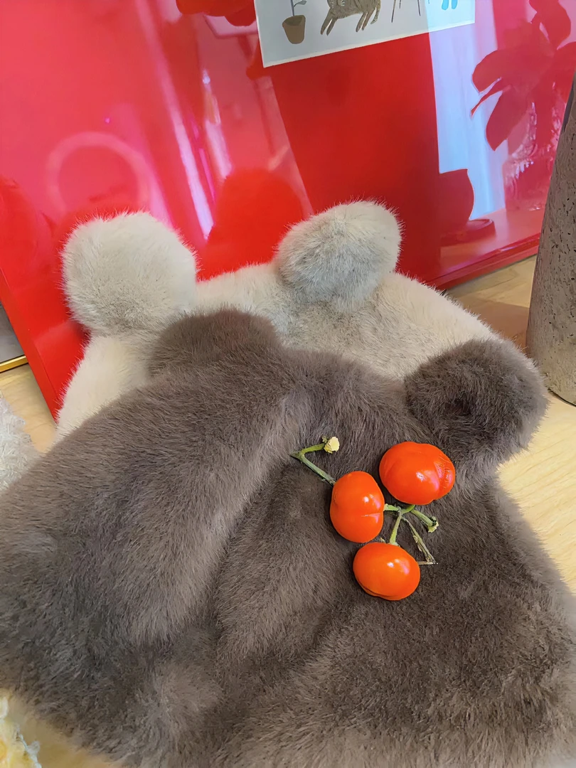 【小浣熊减龄保暖帽】拾梦社新中式搭配毛绒加厚保暖套头可爱