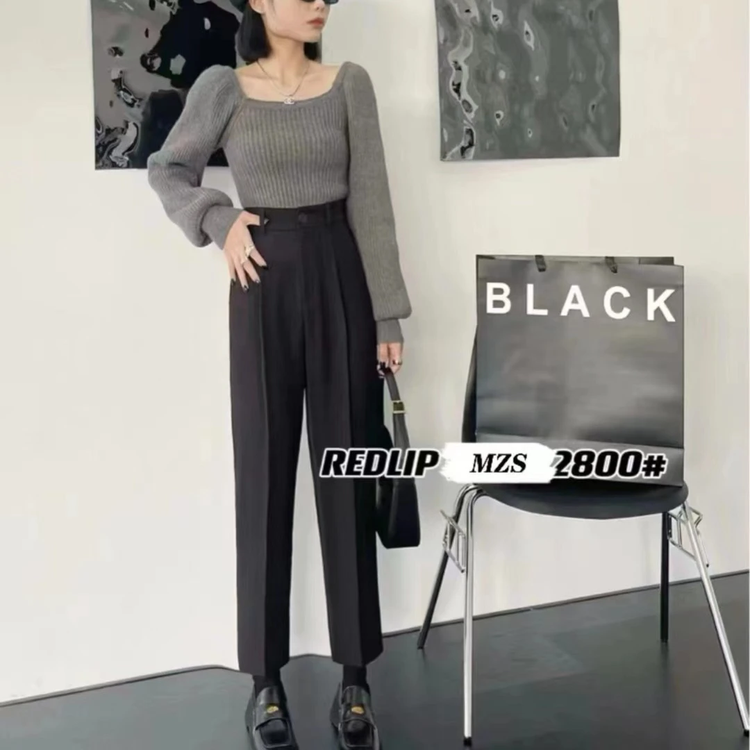 梦鹃同款时尚卫裤西裤休闲裤裤子显瘦