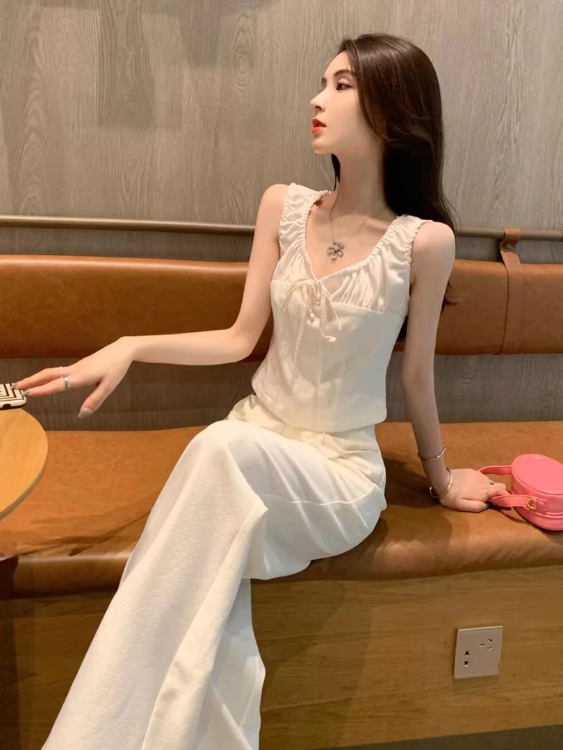 小香风气质套装女2024夏季新款法式小众高级感性感显瘦无袖两件套