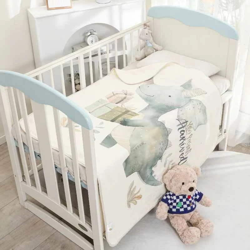 【纱布毯】110*110午睡沙发毯空调毯披肩盖毯四季通用  独角兽