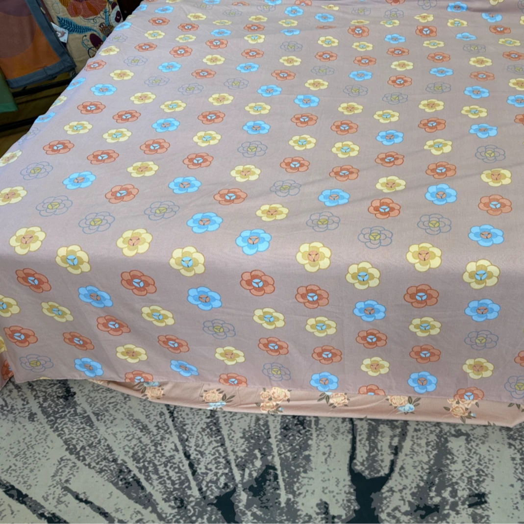 【床单】田园风230*240加大可水洗床单  美兮