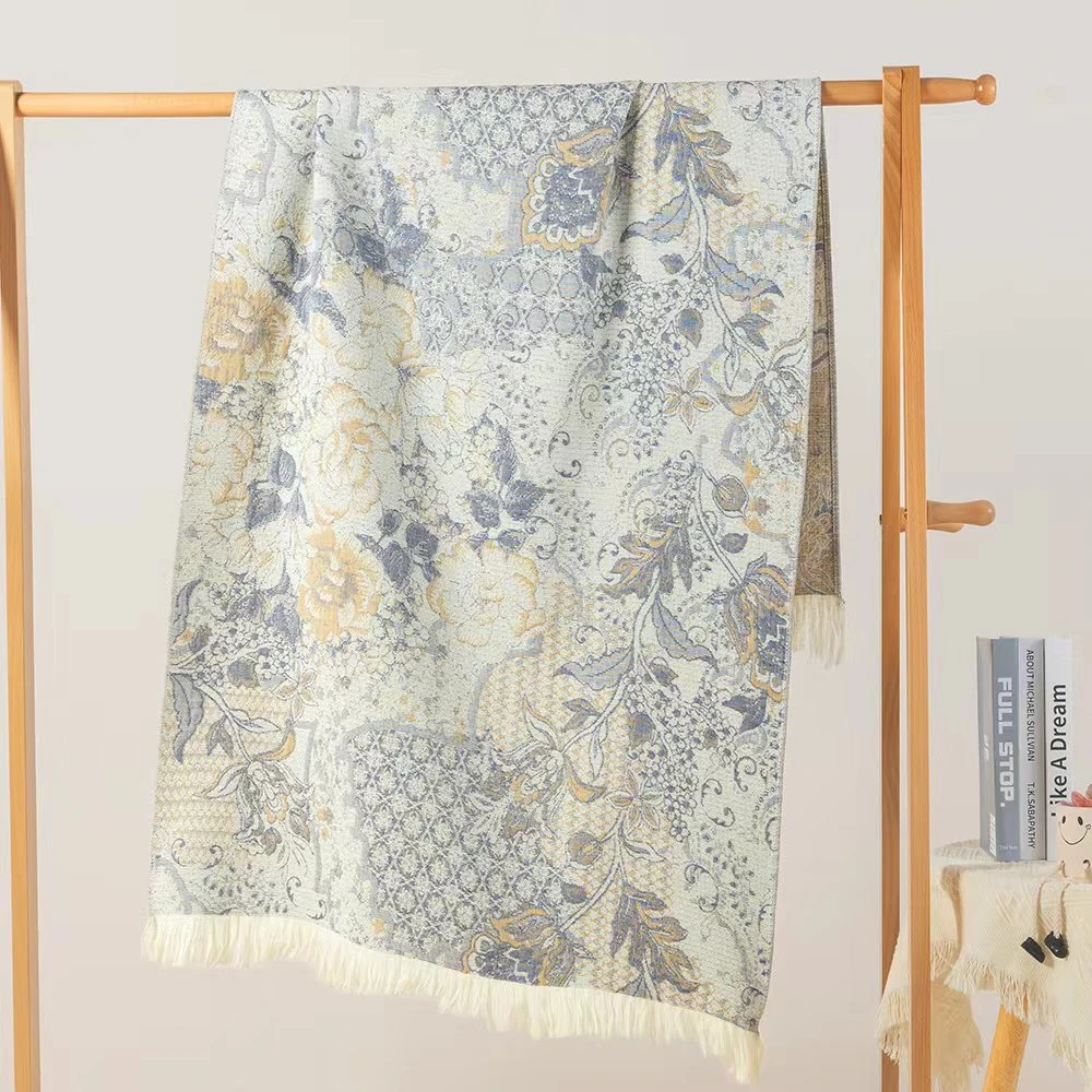 【汉麻浴巾】75*160亲肤加厚浴巾多功能沙发巾母婴出行毯  两个花型