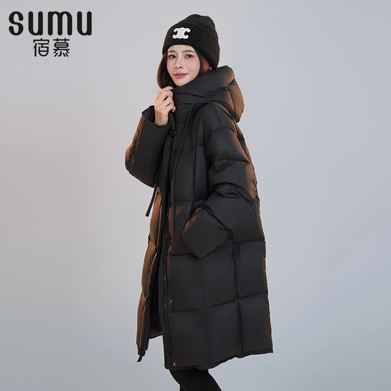 宿慕SUMU女款休闲保暖羽绒服11-17冬季2024新款时尚羽绒服A1605S