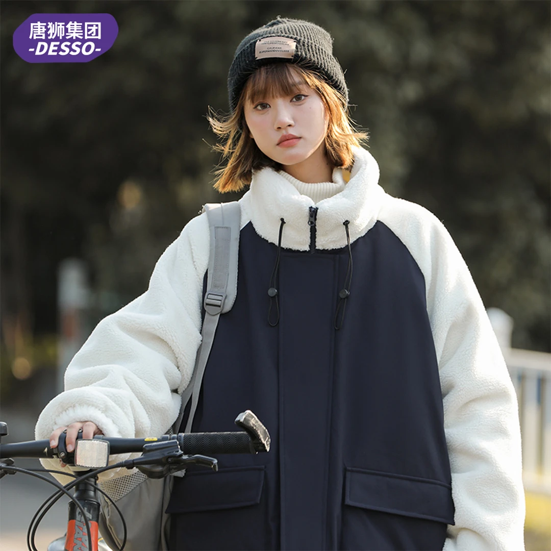 唐狮旗下DESSO 棉服男女2023冬情侣装新款棉衣美式休闲保暖外套潮