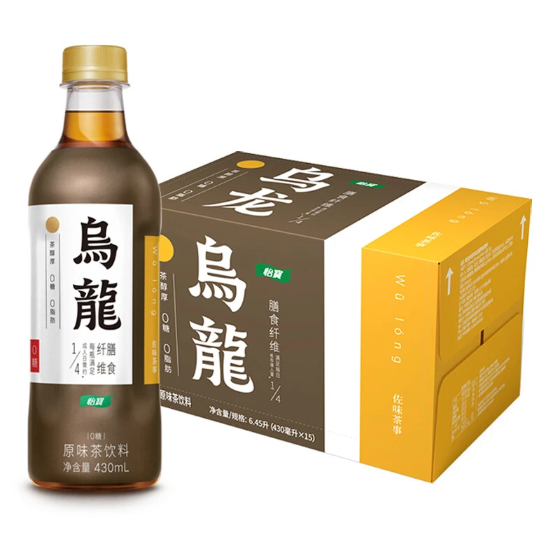 怡宝 佐味茶事 乌龙茶红茶绿茶原味茶饮料430ml*15整箱装包装随机