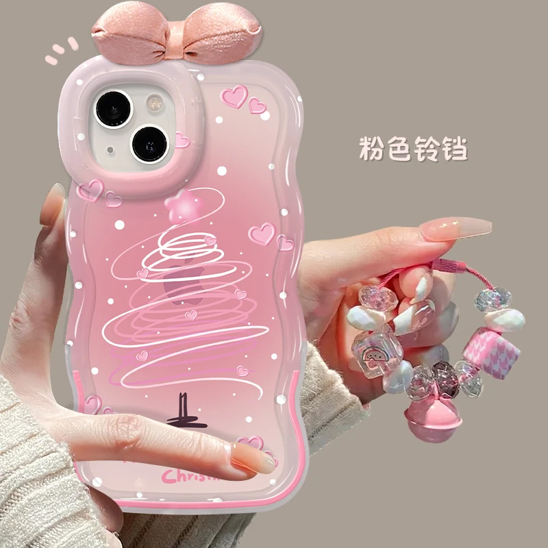 适用于苹果16圣诞树手机壳oppo华为vivo双支架松弛感网红可爱女款