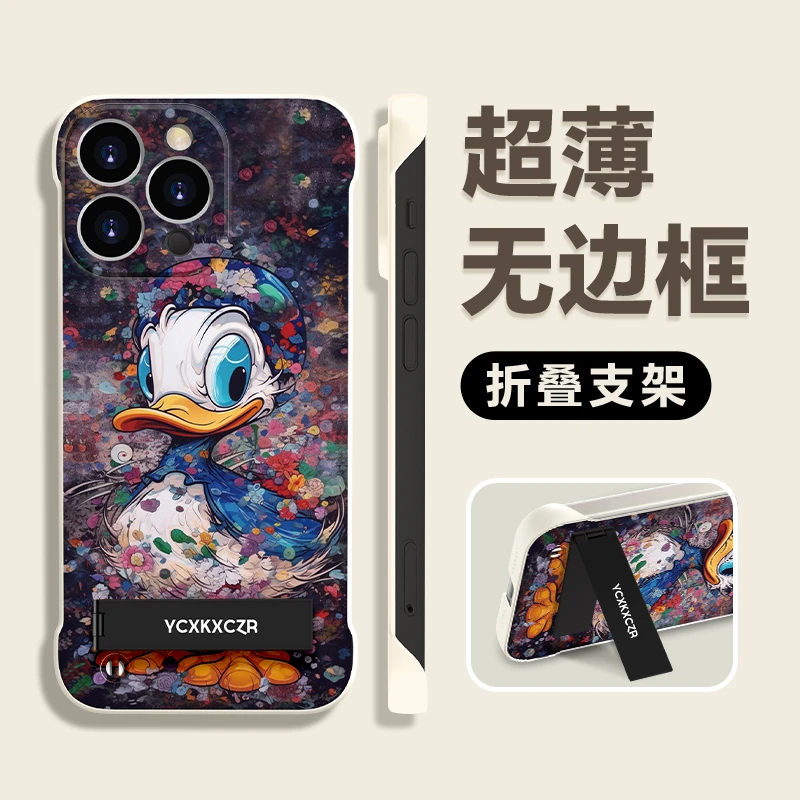 适用于苹果15创意唐老鸭手机壳OPPO华为VIVO可爱卡通松弛感无边框