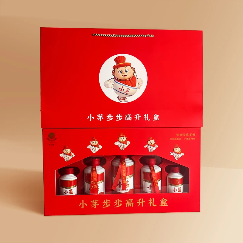 茅之赋步步高升文创吉祥物礼盒装酱酒(铁盖版)53%Vol总量500m