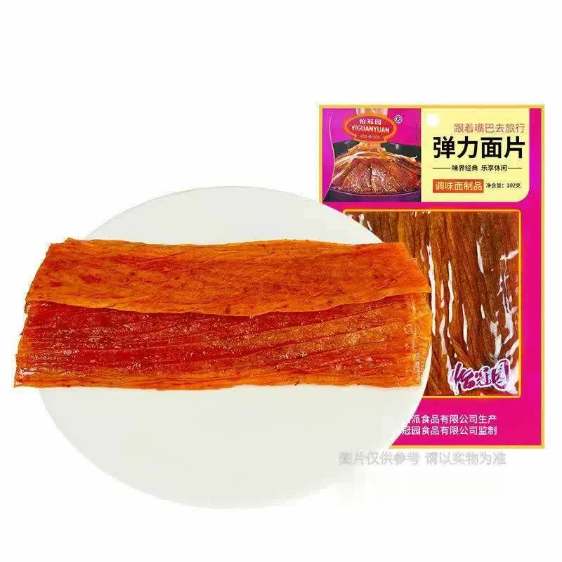 怡冠园弹力面片麻辣豆筋开袋即食食品网红办公追剧休闲小零食102g