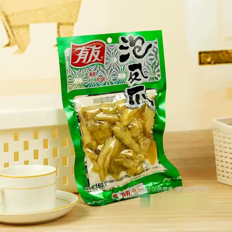 有友 泡凤爪 山椒味解馋休闲肉类小吃零食160g/袋