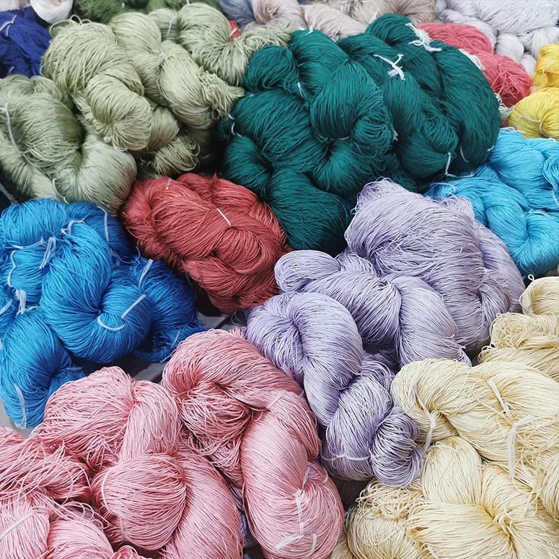 尖子货百分百桑蚕丝6号手工编织线可钩可手织可机织宝宝专用毛线