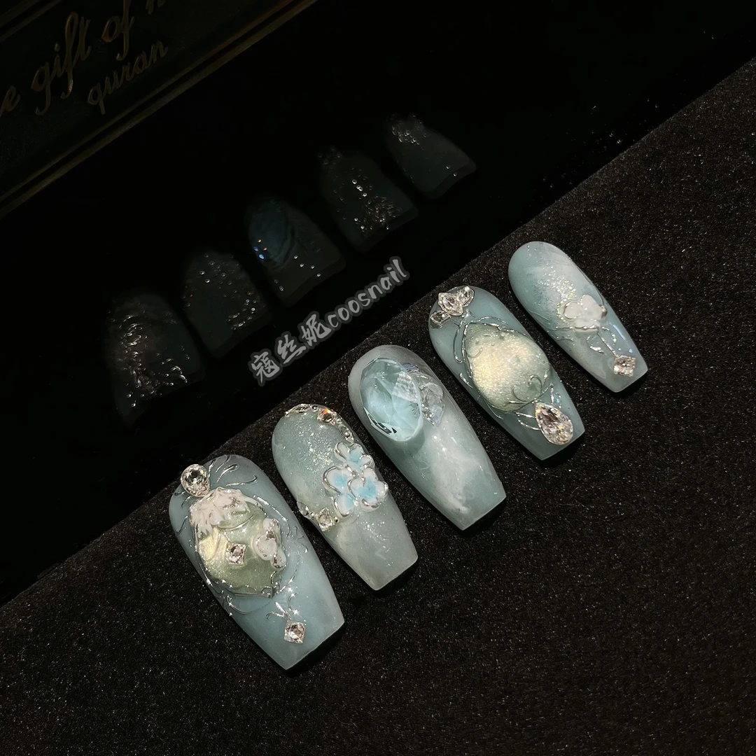 设计师款@【冰蓝奇缘】寇丝妮 纯手工穿戴式美甲