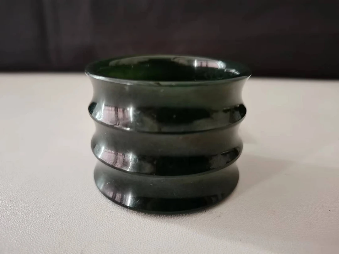 和田玉青玉  福利竹节杯完品