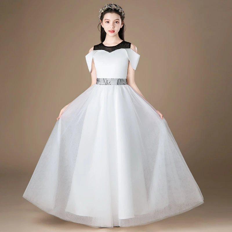 婚礼花童生日宴会公主裙儿童钢琴演奏小提琴朗诵主持人演出礼服裙