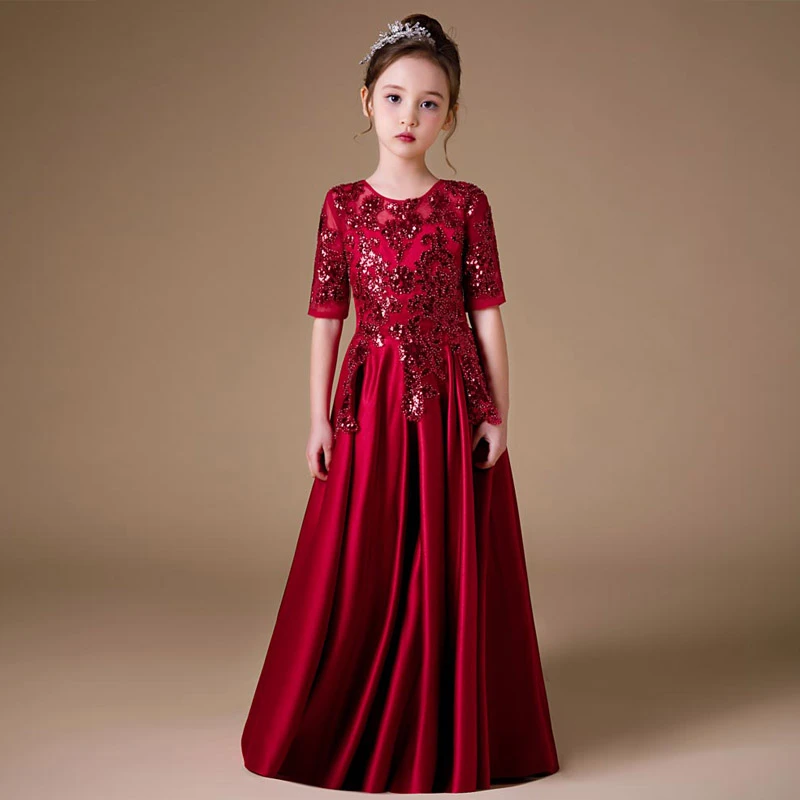 女花童婚纱公主裙高端轻奢小众儿童主持人钢琴考级演奏演出晚礼服