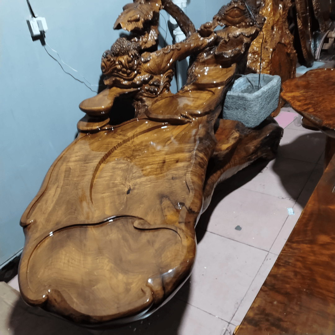 金丝楠木 缅甸金丝楠木 茶台 2.45-80-150/66