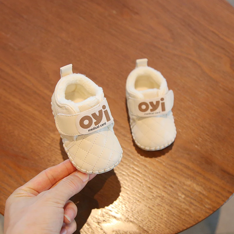 冬季一岁男宝宝棉鞋加绒6-12个月婴儿学步鞋软底防滑婴幼儿鞋子女