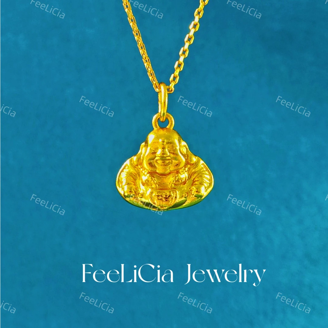 铜合金吊坠 Feelicia「笑口常开」佛公吊坠项链百搭男女经典轻奢