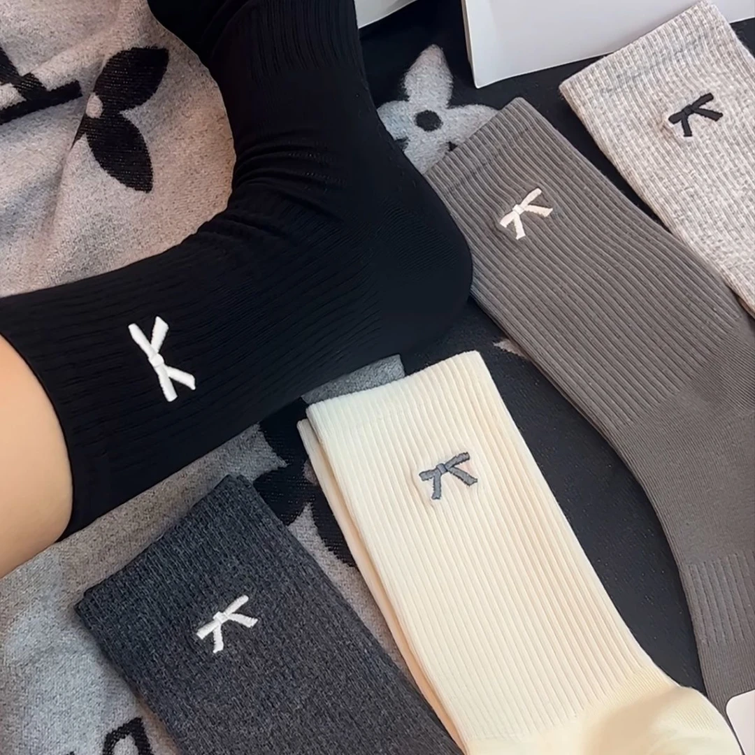 纯欲风秋冬女士袜子女蝴蝶结按摩底堆堆ins韩版甜美高腰女袜